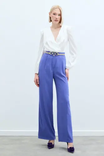 Pileli Krep Shim - Binafsha-Binafsha - 2