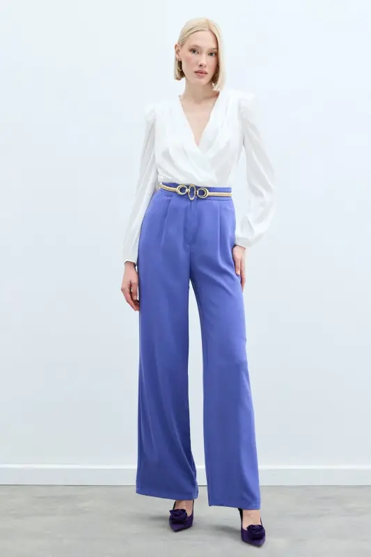 Pileli Krep Shim - Binafsha-Binafsha - 2