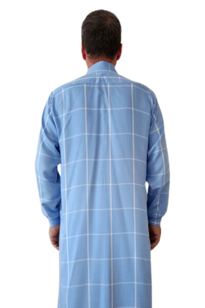 Pilgrimage and Umrah Clothing Front Buttons Hidden and Long Sleeve Buttoned Pocket Men's Robe Summer Leisure Wear - 8