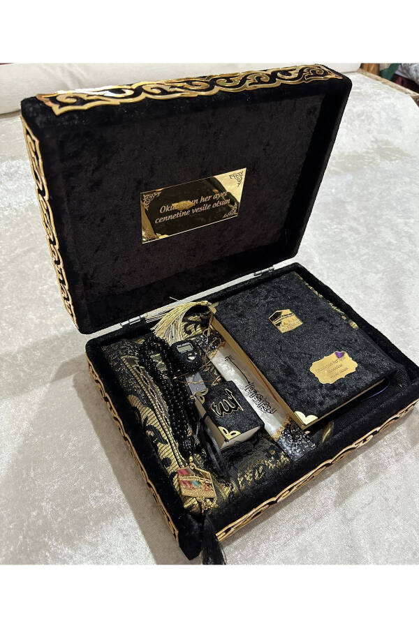 PILGRIMAGE GIFT BOX WITH KAABA MODEL BLACK SET - 2