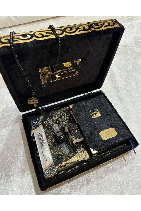 PILGRIMAGE GIFT BOX WITH KAABA MODEL BLACK SET - 4