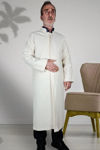 Pilgrimage Umrah Garments/Front Buttons Concealed And Long Sleeves Without Buttons Pockets/Prayer Robe - Modazone