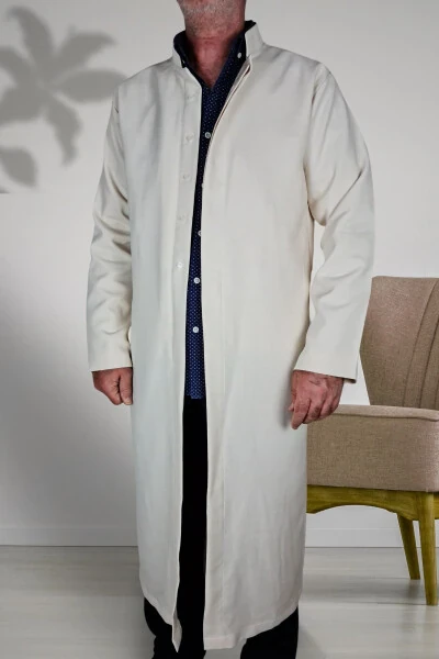 Pilgrimage Umrah Garments/Front Buttons Concealed And Long Sleeves Without Buttons Pockets/Prayer Robe - 5