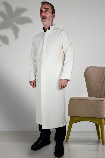 Pilgrimage Umrah Garments/Front Buttons Concealed And Long Sleeves Without Buttons Pockets/Prayer Robe - 2