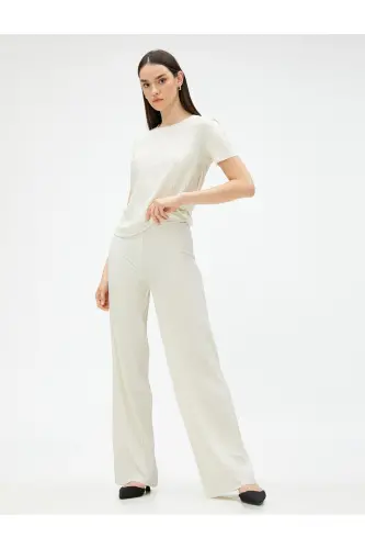 Piliseli футболka qisqa yengli velosiped yoqasi - Ekru - 1