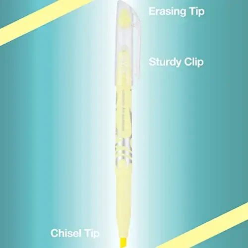 Pilot FriXion Light Pastel Erasable Highlighters, Chisel Tip, Pack of 36, Assorted Bulk Aesthetic Highlighters - Ideal for School, Journaling, and Office Use - 3