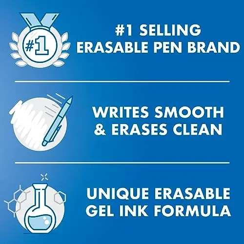 Pilot FriXion Light Pastel Erasable Highlighters, Chisel Tip, Pack of 14, Assorted Colors - Ideal for School, Journaling, and Office Use - 2