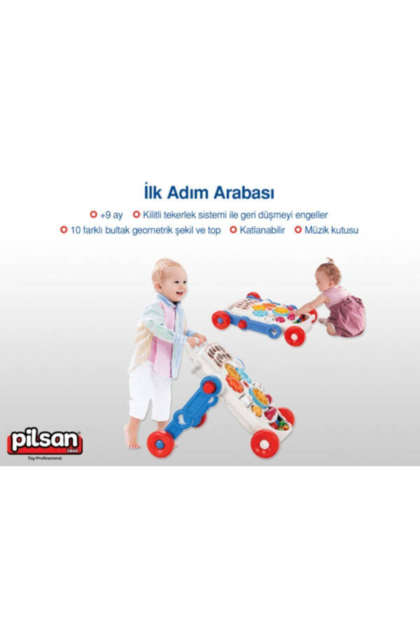 Pilsan Happy First Steps Walker - Pink 07-539 - 3