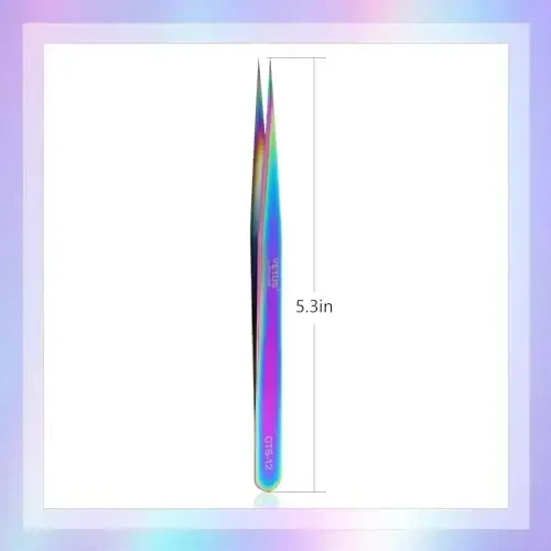 Пинцет с волоконным наконечником для наращивания ресниц, прецизионная изоляция ресниц, промышленные пинцеты для рукоделия, пайки, лабораторных работ, изготовления ювелирных изделий, нескользящая ручка, нержавеющая сталь от EMEDA (игла) - 5