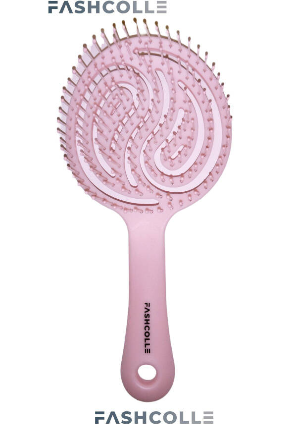 Pink 3D Oval Hair Brush - 1