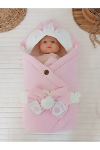 Pink 4 Layer Muslin Baby Blanket 100% Cotton Natural Organic Sleep Swaddle Hospital Discharge - TOMUYCUK (1)