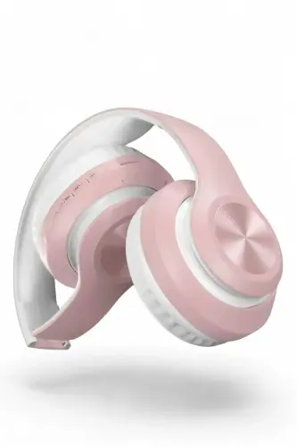 Pink A Quality Vilya Rabbit Ear Detailed Bluetooth Wireless Headset Kids Gamer-BLUE - 2