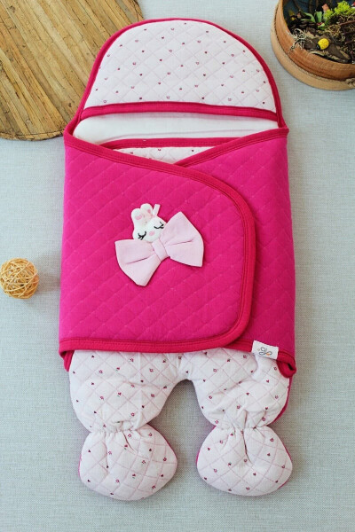 Pink Baby Girl Blanket Swaddle 100% Cotton Footed Natural Organic Sleep Sack Outer Swaddle - 20