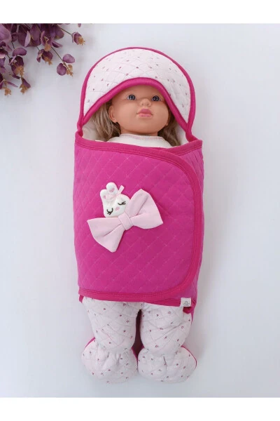 Pink Baby Girl Blanket Swaddle 100% Cotton Footed Natural Organic Sleep Sack Outer Swaddle - TOMUYCUK (1)