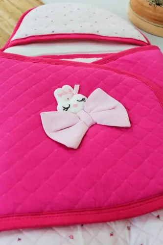 Pink Baby Girl Blanket Swaddle 100% Cotton Footed Natural Organic Sleep Sack Outer Swaddle - 1