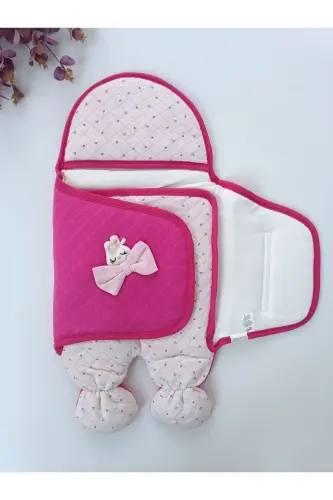 Pink Baby Girl Blanket Swaddle 100% Cotton Footed Natural Organic Sleep Sack Outer Swaddle - 4
