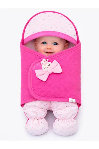 Pink Baby Girl Blanket Swaddle 100% Cotton Footed Natural Organic Sleep Sack Outer Swaddle - 6