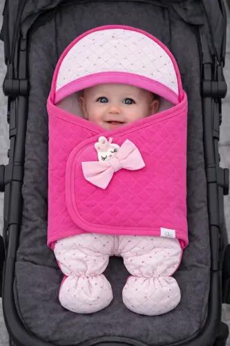 Pink Baby Girl Blanket Swaddle 100% Cotton Footed Natural Organic Sleep Sack Outer Swaddle - 7