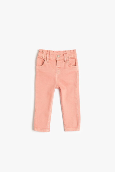 Pink baby girl jeans - 1