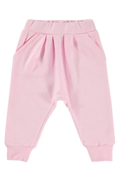 Pink Baby Girl Sweatpants Without Feet - KUJJU