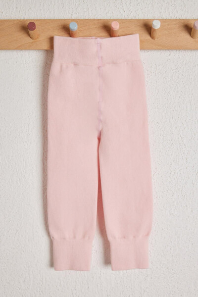 Pink Baby Leggings with Elastic Detail - 6