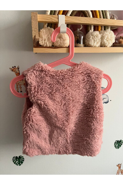 Pink baby wool vest - 2