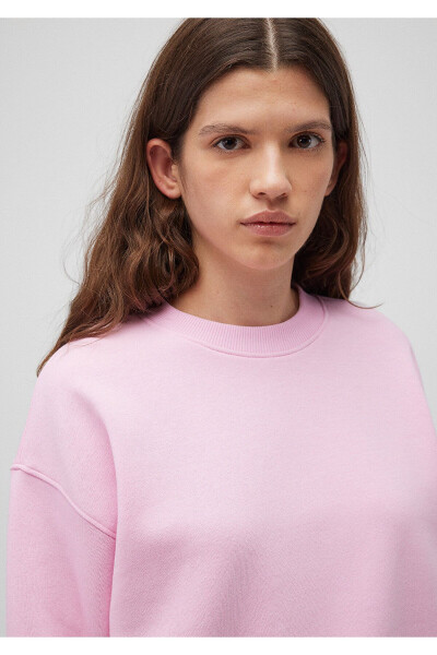 Pink Basic Crop Sweatshirt 1611147-71117 - 23