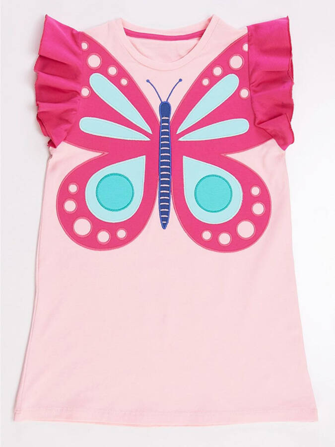 Pink Butterfly Girl Dress - 3