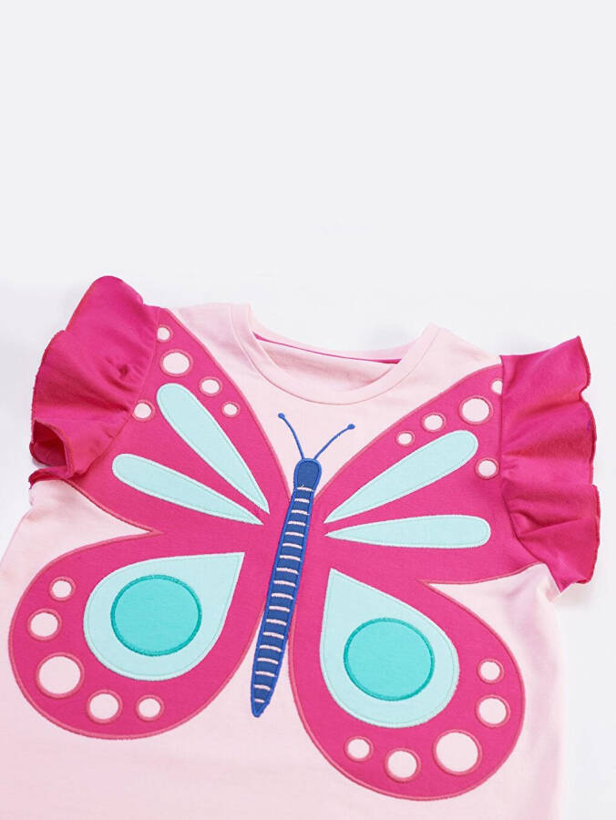 Pink Butterfly Girl Dress - 10