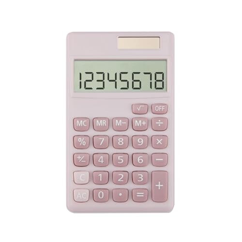 Pink Calculator,Small Calculator,Mini Calculator,Cute Calculator,Solar Calculator,Calculator for School,Basic Calculators for Students,Office Supplies,4 Function Calculator,Middle School Calculator - 1