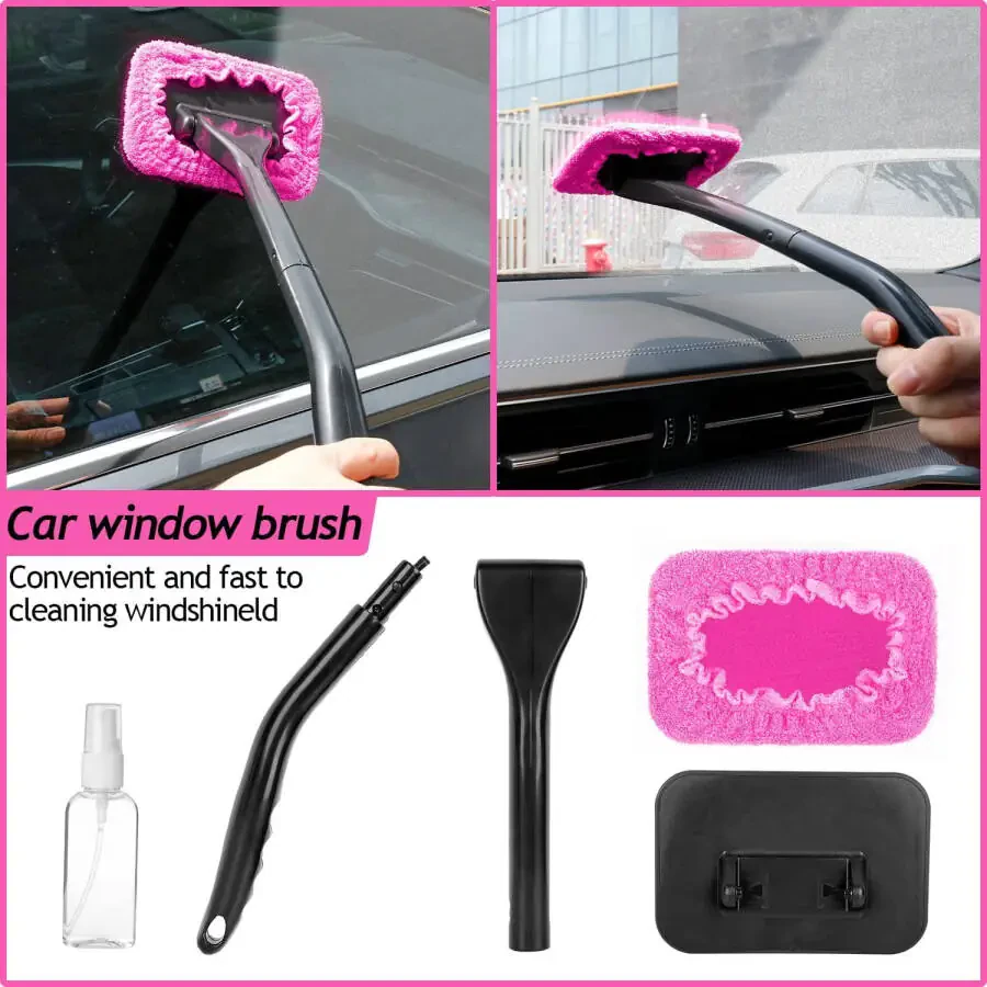 Pink Car Duster Interior Kit, Car Cleaner Set Made by THINKWORK TW6091 - 3