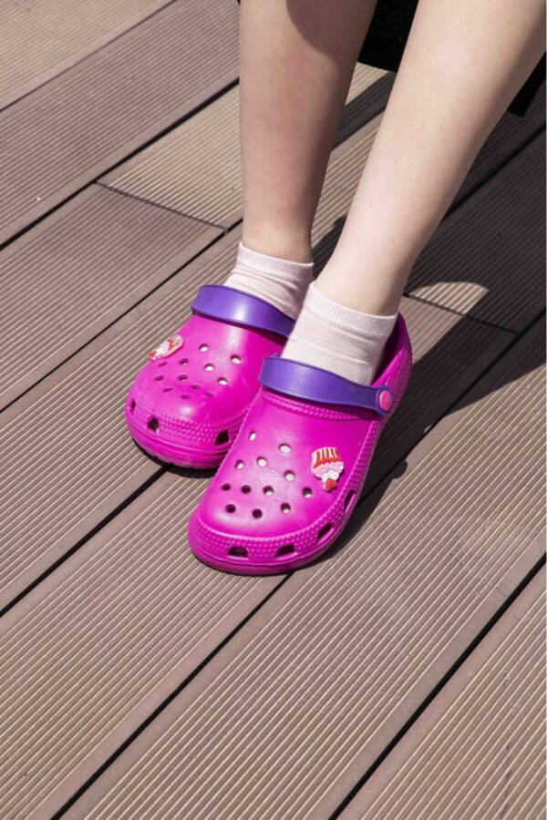 Pink Children's Summer Sandals with Accessories - 2