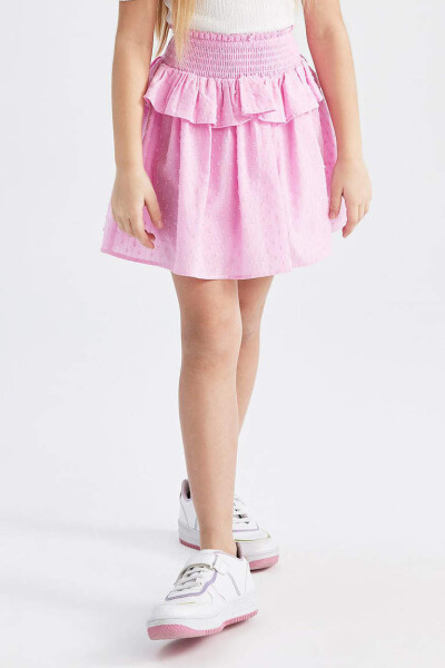 Pink Cotton Skirt for Girls - 5