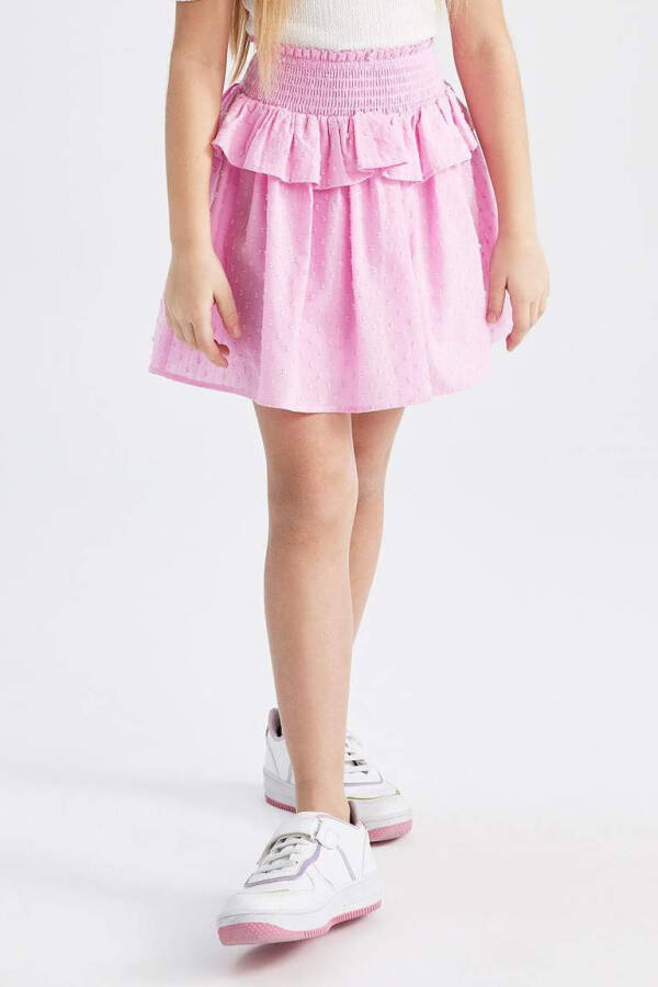 Pink Cotton Skirt for Girls - 7