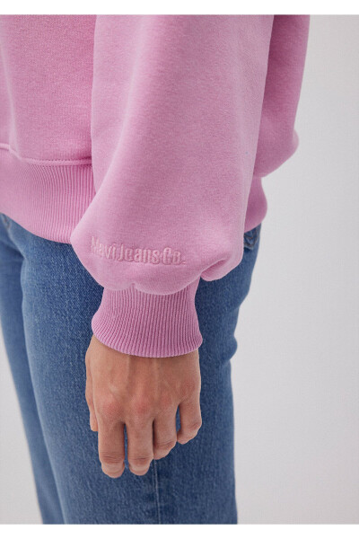 Pink Crew Neck Basic Sweatshirt 1610198-71117 - 26