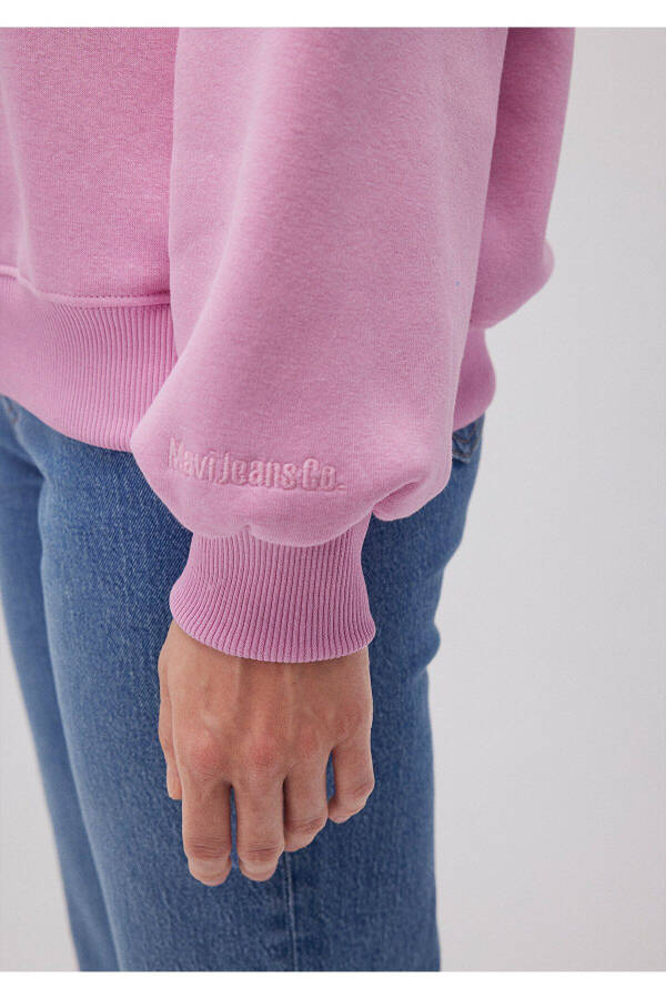 Pink Crew Neck Basic Sweatshirt 1610198-71117 - 12