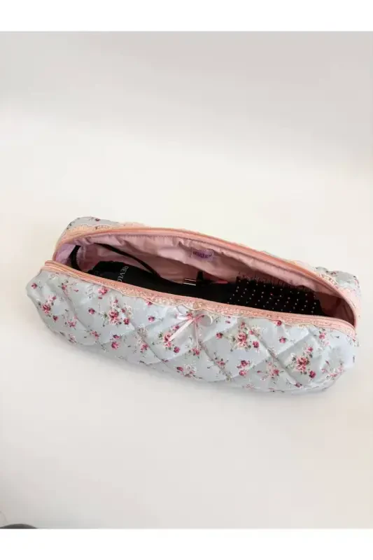 Pink Crisp Floral Hair Curler Straightener Bag Compatible with Airwrap Airstrait Large Travel Bag-Crisp Floral - 6