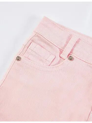 Pink Denim Mini Girls Skirt - 3