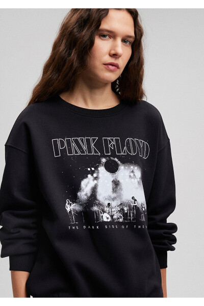Pink Floyd Bosilgan Qora Svitshot 1S10113-900 - MAVI