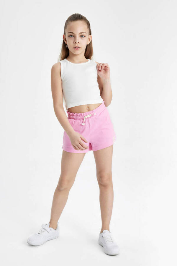 Pink Girls' Drawstring Shorts - 1