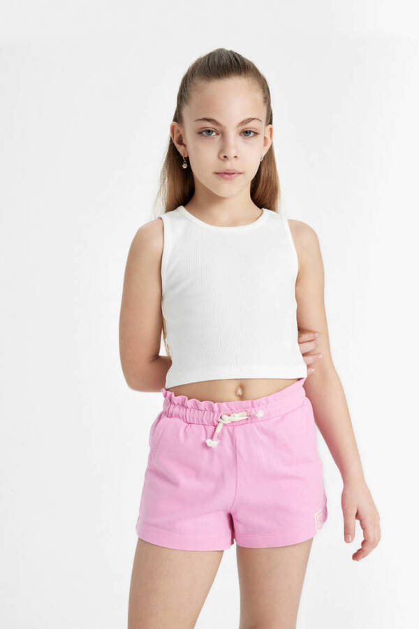 Pink Girls' Drawstring Shorts - 3