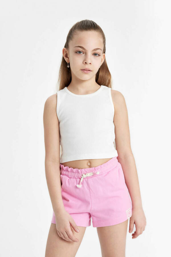 Pink Girls' Drawstring Shorts - 4