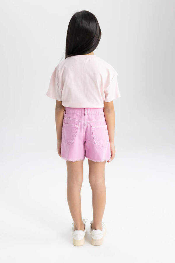 Pink Girls' Jean Shorts - 7