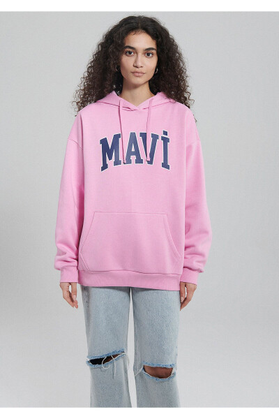 Pink Hoodie with Logo Print 1600361-71038 - 24