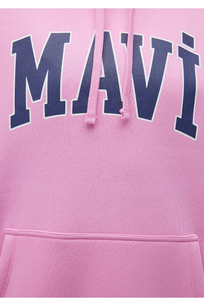 Pink Hoodie with Logo Print 1600361-71038 - 14