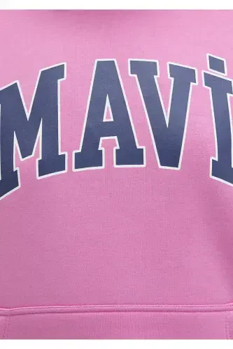 Pink Hoodie with Logo Print 1600361-71038 - 6