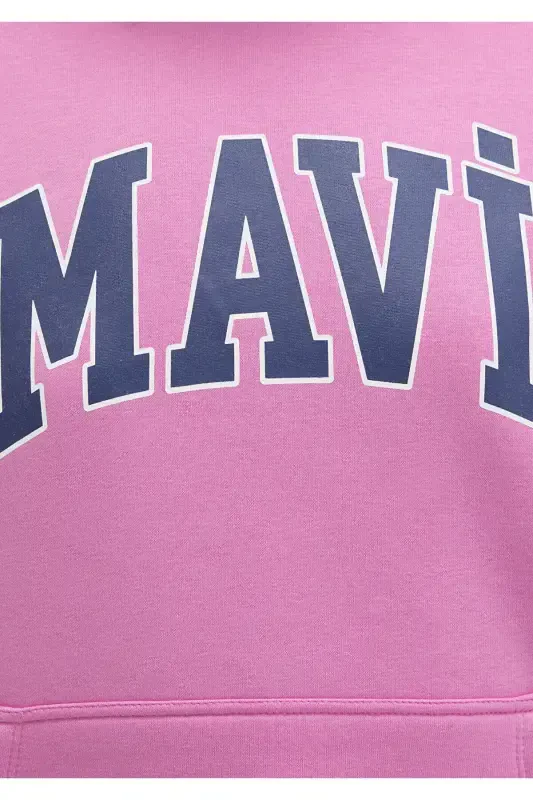 Pink Hoodie with Logo Print 1600361-71038 - 6