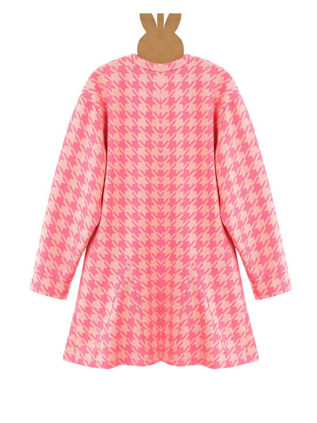 Pink Jacquard Soft Texture Dress for Girls - 5