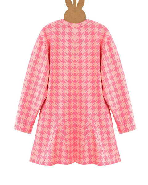 Pink Jacquard Soft Texture Dress for Girls - 10