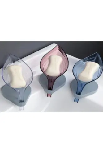 Pink Leaf Shaped Soap Dish - 3